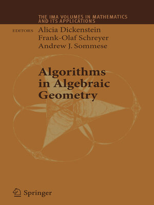 cover image of Algorithms in Algebraic Geometry